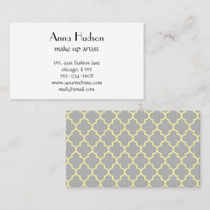 Cartão De Visita Treliça marroquina, Latticework - amarelo das