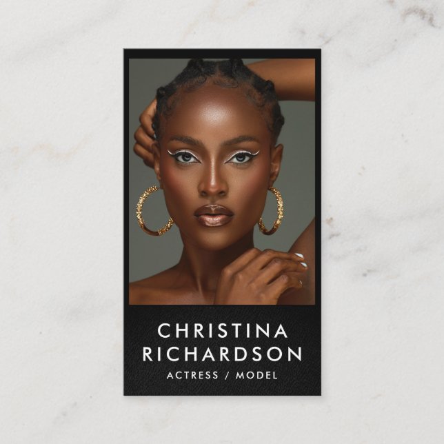 Cartão De Visita Trendência de fotos do dançarino modelo do ator ne (Frente)