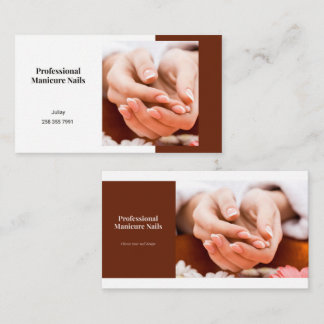 Cartão De Visita Trendência de Salão de Beleza de Manicure Profissi