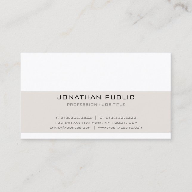 Cartão De Visita Trending Professional Sleek Creative Modern Plain (Frente)
