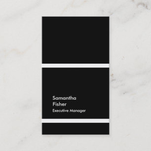 Cartão De Visita Trendy Black White Professional Modern