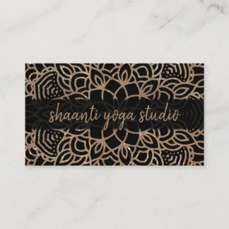 Cartão De Visita Trendy Bronze Mandala Professional