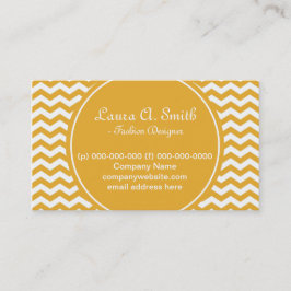 Cartão De Visita Trendy, clássico, amarelo brilhante
