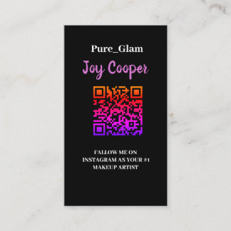 Cartão De Visita Trendy, Colagem de Fotos Instagram QRcode Business