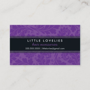 CARTÃO DE VISITA trendy floresce violeta roxo pret