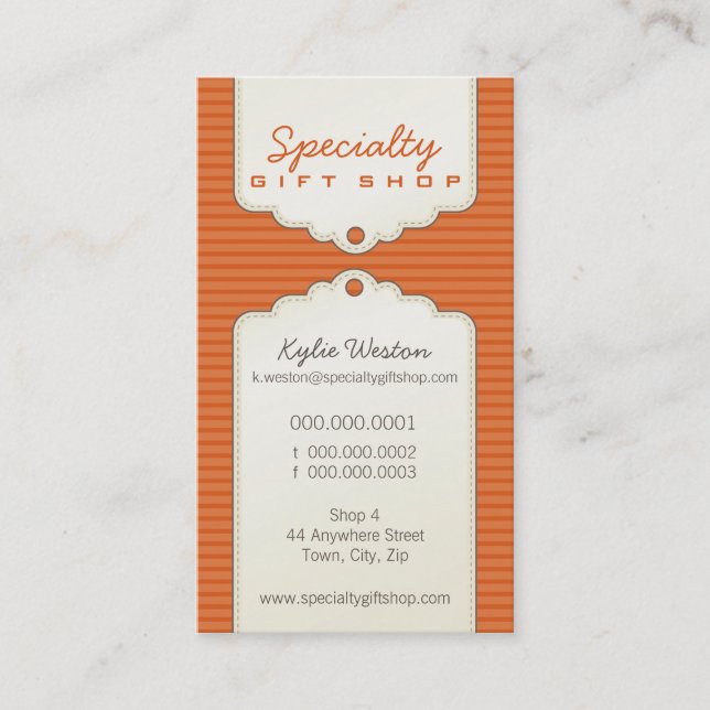 CARTÃO DE VISITA: Trendy gifttag P1 (Frente)