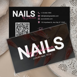Cartão De Visita Trendy Hair, Lash, Nail Tech QR Code