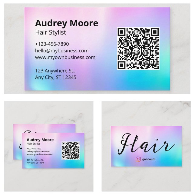 Cartão De Visita Trendy Hair Salon Hair Stylist Beauty Salon (Trendy Hair Salon Hair Stylist Beauty Salon Business Card
)