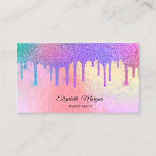 Cartão De Visita Trendy Holographic Glitter Drives Professional