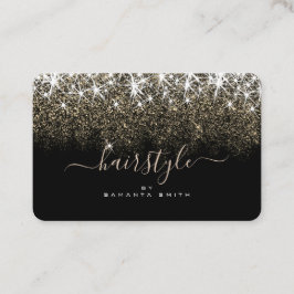 Cartão De Visita Trendy Luminter Dourado Stars Hair Stylist