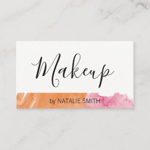Cartão De Visita Trendy Makeup Artist Watercolor