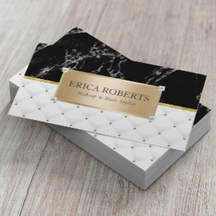 Cartão De Visita Trendy Marble Makeup Artist Hair Stylist Salon