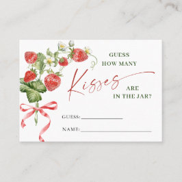 Cartão De Visita Trendy Meadow Strawberry Adivinha Quantas Cartas D
