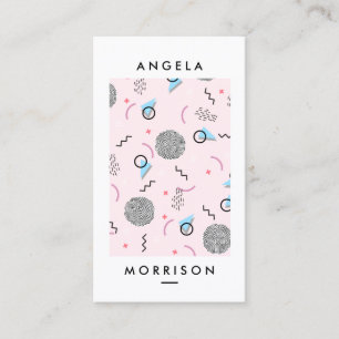 Cartão De Visita Trendy Modern Artist Designer Rosa