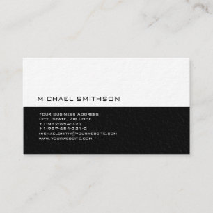 Cartão De Visita Trendy Modern Black White Cinza