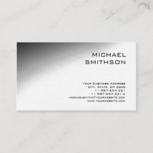 Cartão De Visita Trendy Modern Black White Cinza