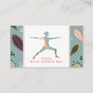 Cartão De Visita Trendy Modern Boho Yoga Instrutor