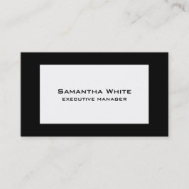 Cartão De Visita Trendy Modern Elegant Black Border White