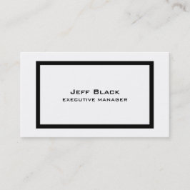 Cartão De Visita Trendy Modern Elegante White Preto