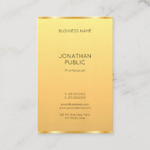 Cartão De Visita Trendy Modern Faux Dourado Elegante - Modelo Simpl