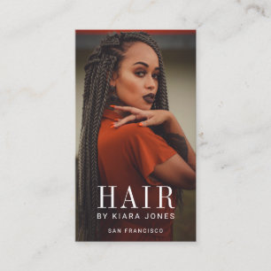 Cartão De Visita Trendy Modern Photo Hair Stylist