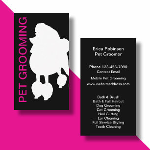 Cartão De Visita Trendy Pet Grooming Services