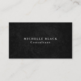 Cartão De Visita Trendy Plain Elegant Cinza Black Professional