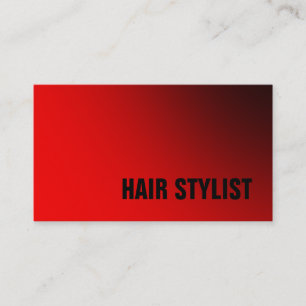 Cartão De Visita Trendy Red White Modern Hair Stylist