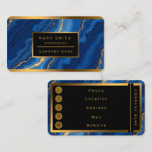 Trendy Royal Blue Marble Collection