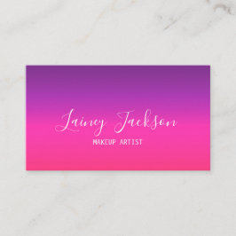 Cartão De Visita Trendy Simple Neon Purple e abstrato cor-de-rosa