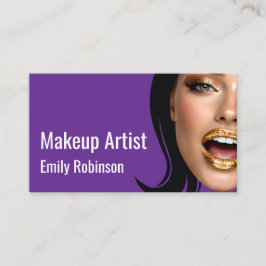 Cartão De Visita Trendy Stylish Makeup Artist Business Cards