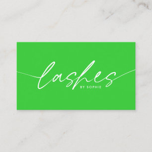Cartão De Visita Trendy Verde limão Eyelash Extensions Lashes