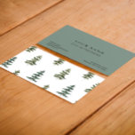 Cartão De Visita Trendy Winter | Padrão da árvore de Natal<br><div class="desc">Trendy Winter | Padrão da árvore de Natal</div>