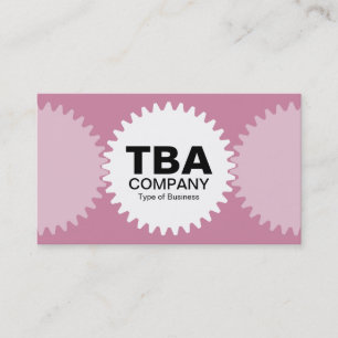 Cartão De Visita Três engrenagens v2 - Rosa branco e caxemira