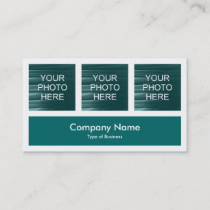 Cartão De Visita Três fotos mais uma - Moss Green