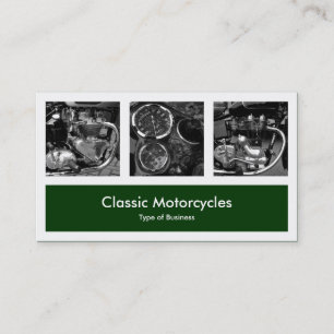 Cartão De Visita Três fotos mais uma - Verde escuro