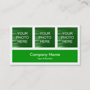Cartão De Visita Três Fotos Mais Uma - Verde Grass