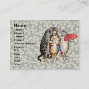 Cartão De Visita Três Pequenos Gatinhos Ilustração da Mamãe Gansa