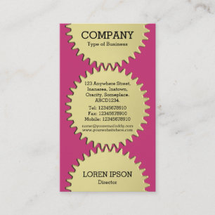 Cartão De Visita Três rodas de porco - #C93476 Magenta