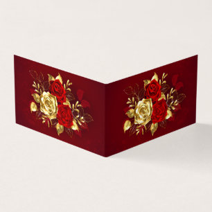 Cartão De Visita Três Rosas de joalharia