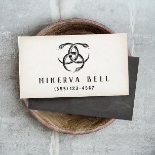 Cartão De Visita Três Serpentes no Halloween