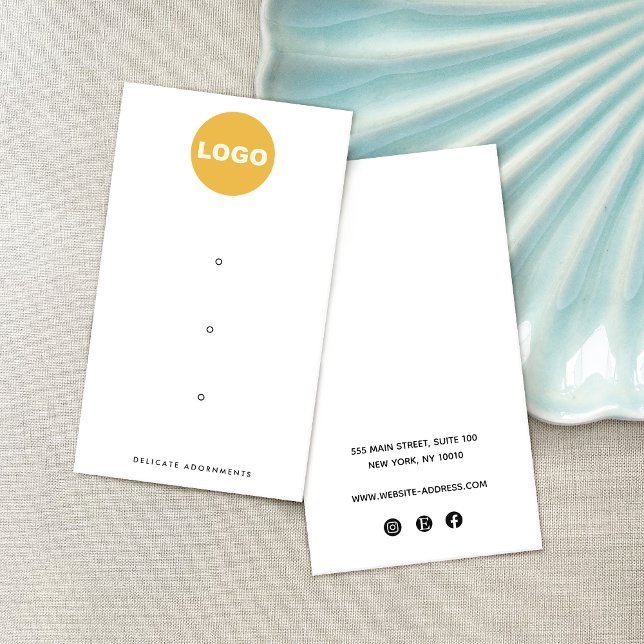 Cartão De Visita Três três furos entrelaçando exibição Adicionar lo (Criador carregado)