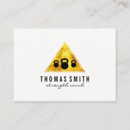 Cartão De Visita Triângulo do Ouro do Kettle Bell Personal Trainer