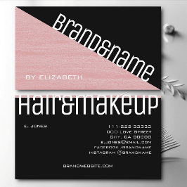 Cartão De Visita Triângulo moderno de textura rosa com rosa e Paste