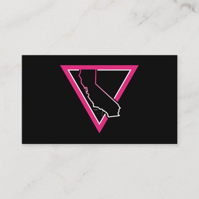 Cartão De Visita triângulo rosa califórnia (Frente)