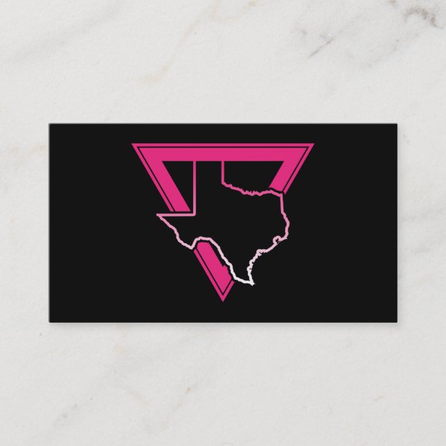 Cartão De Visita triângulo rosa texas (Frente)