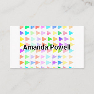 Cartão De Visita triângulos coloridos padrão alegre moderno