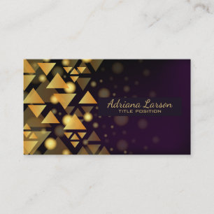 Cartão De Visita Triângulos Dourados