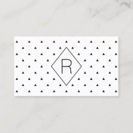 Cartão De Visita Triângulos geométricos brancos pretos elegantes do