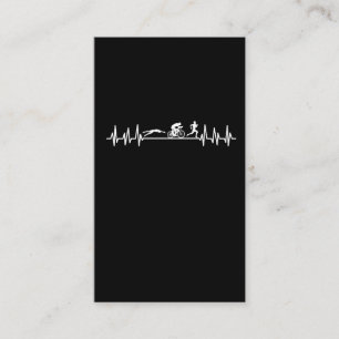 Cartão De Visita Triathlon heartbeat Natação de bicicleta esporma